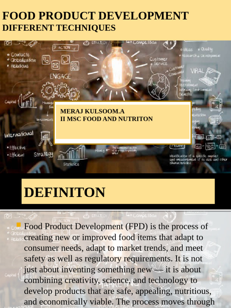 Food Product Development Techniques | PDF | Food Preservation | Food ...
