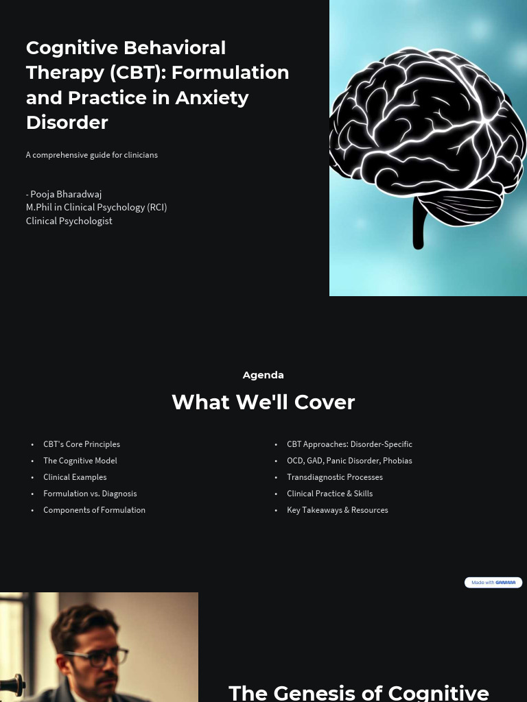 CBT Formulation for Anxiety Disorders | PDF | Cognitive Behavioral ...