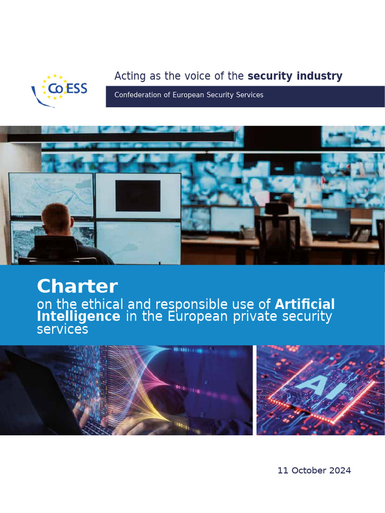 CoESS AI Ethics Charter for Security Services | PDF | Artificial ...