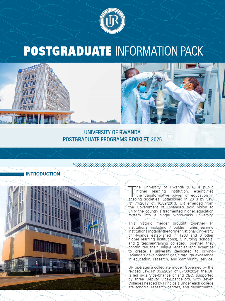 University of Rwanda Postgraduate Programs | PDF | Academic Degree ...