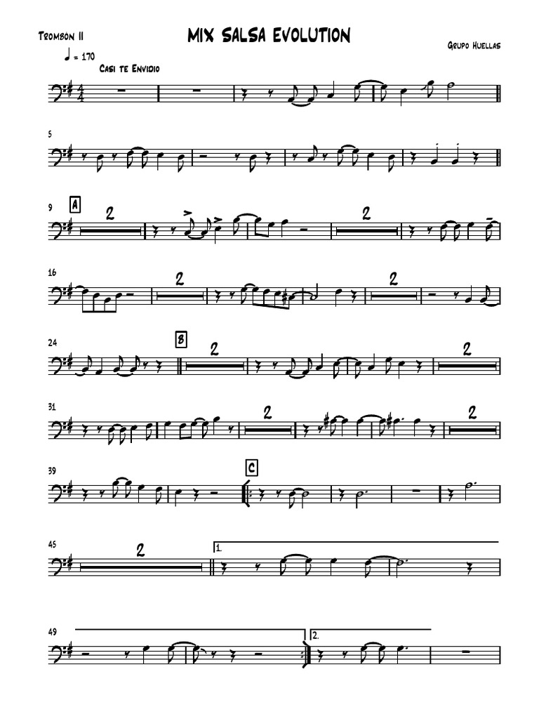 Mix Salsa Evolution - Trombón II | PDF