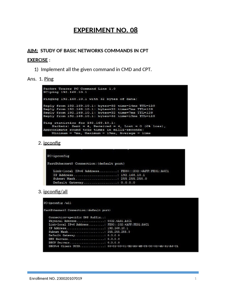 Experiment No | PDF