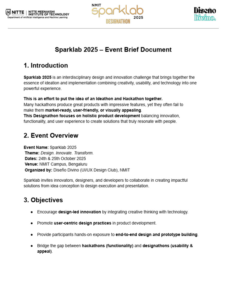 Event Brief (1) | PDF | Usability | Design
