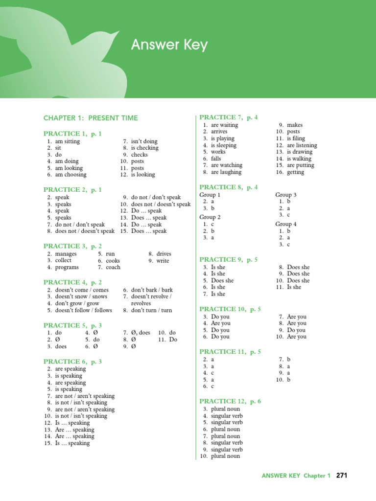 FEG 5e Workbook Answer Key | PDF | Plural | Linguistics