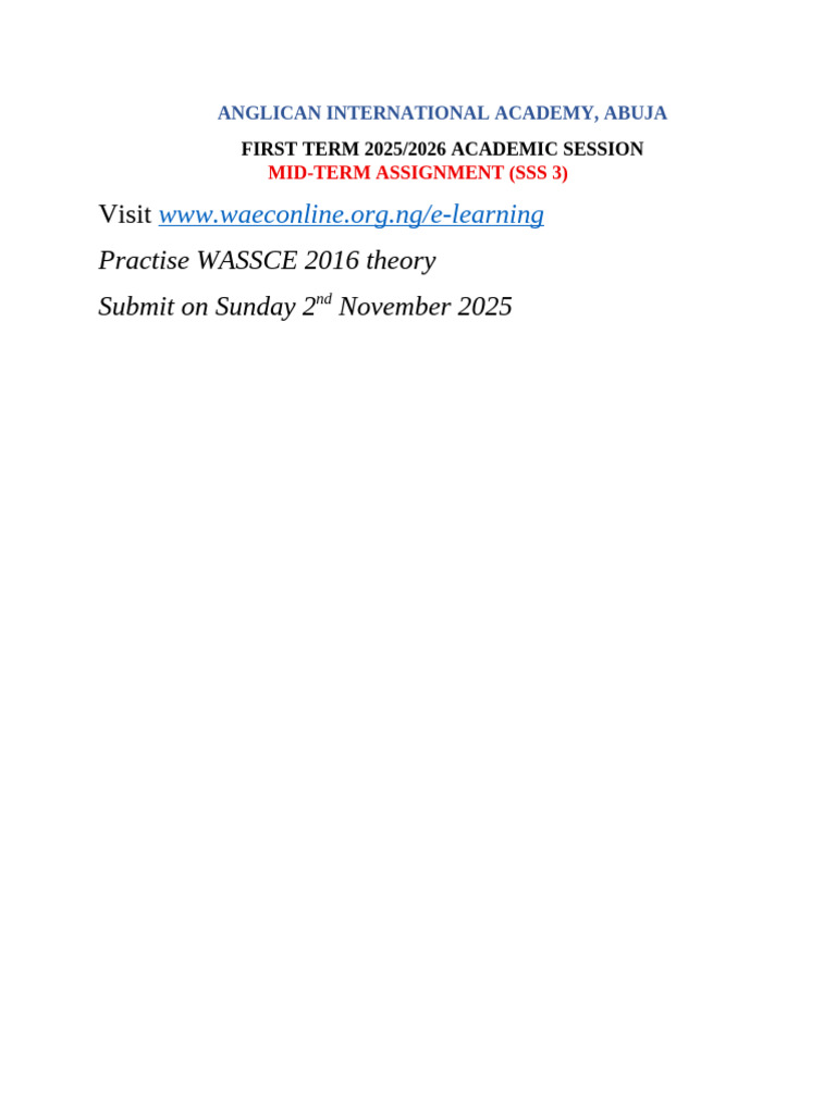 Maths SS 3 Mid-Term - Assignment | PDF