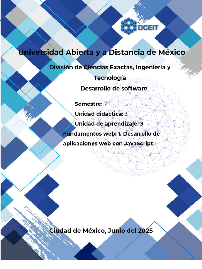 DPW1 U3 Act1 88653556 | PDF | Script Java | Modelo de objeto de documento