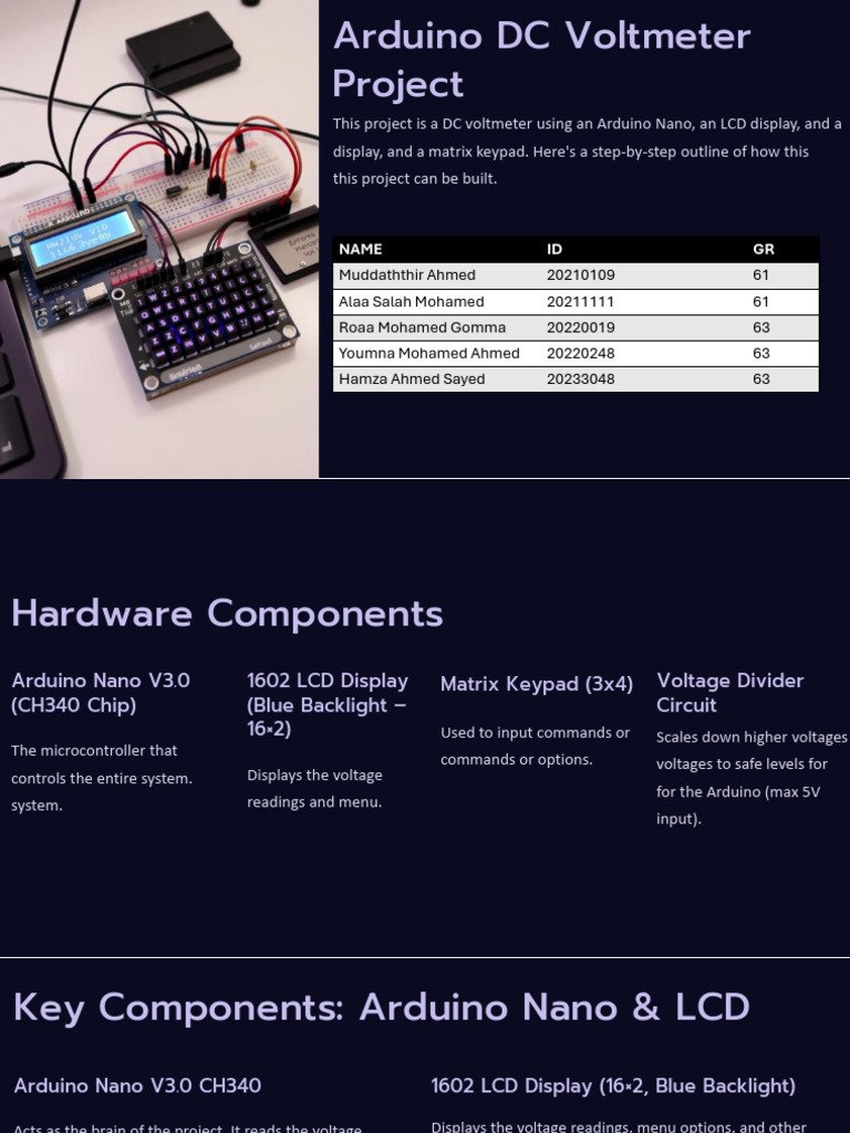 Project Ardduino DC Voltameter | PDF | Resistor | Arduino
