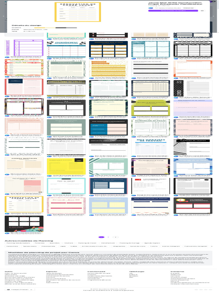 Modèles de planning de projet Canva | PDF | Bleu | Vert