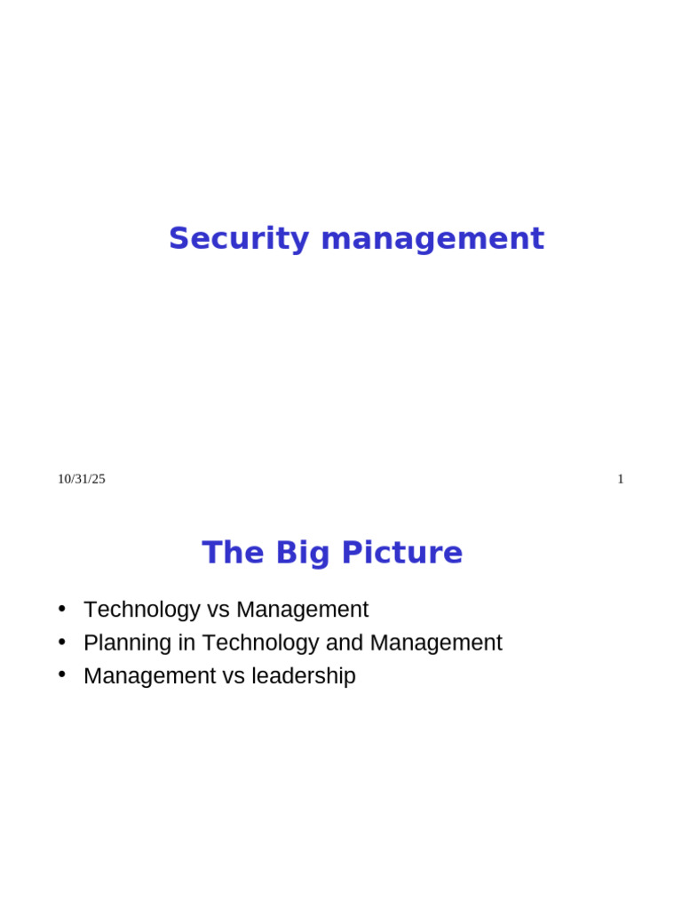 Information Security Management Overview | PDF | Information Security ...