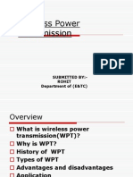 Wireless Power Transmission: Submitted By:-Rohit Department of (E&TC)