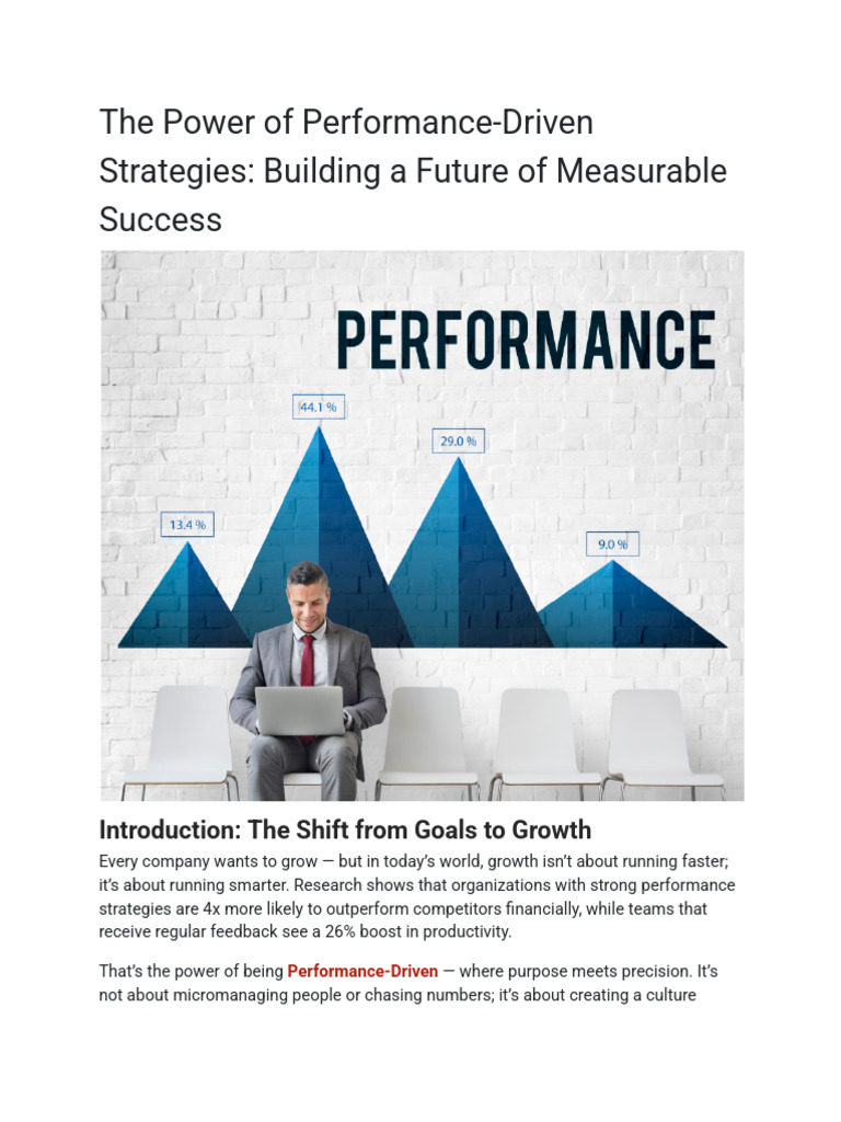 Performance-Driven Culture for Success | PDF | Analytics | Return On ...