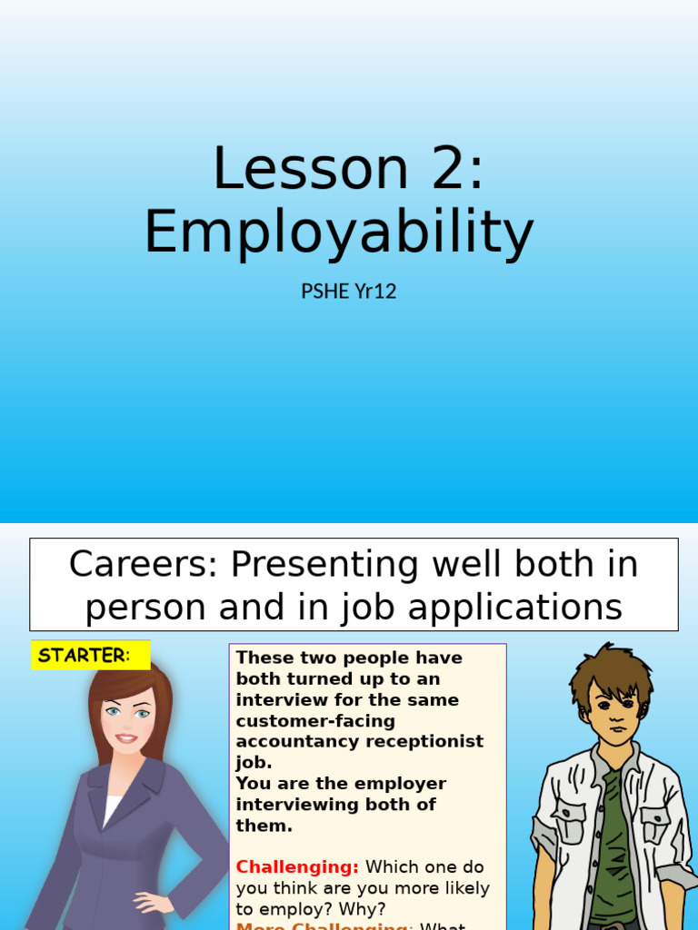 Lesson 2 - Employability | PDF | Job Interview | Psychological Concepts