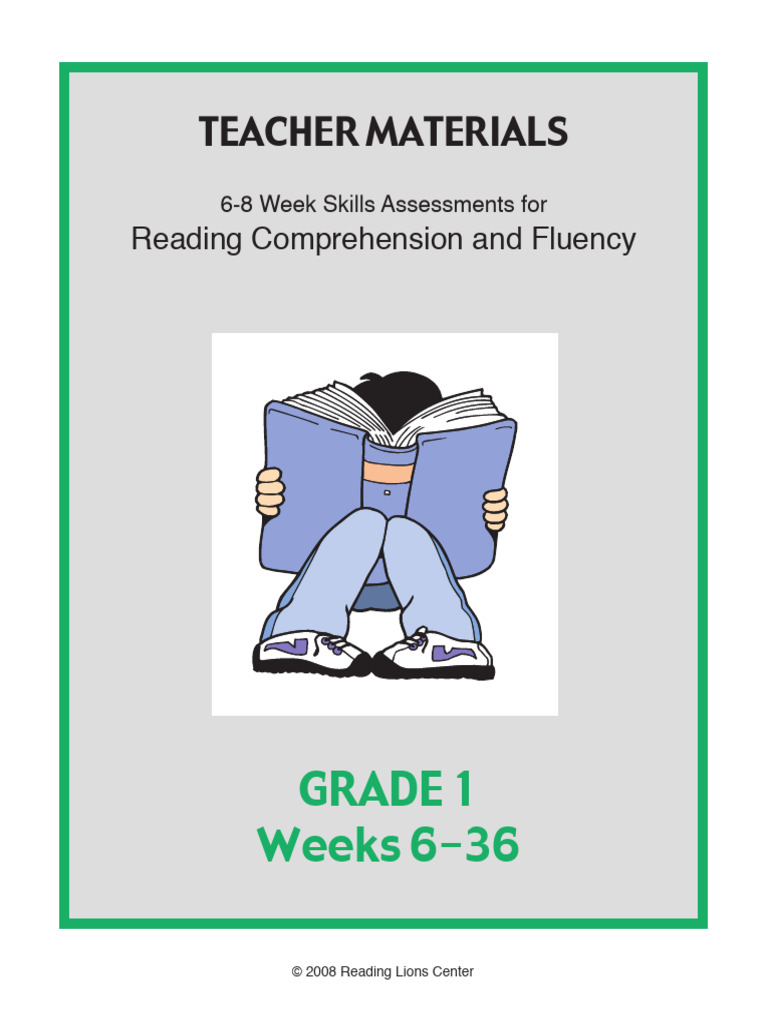 Gr. 1 Reading Comprehension and Fluency Test | PDF | Reading ...