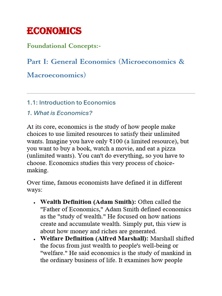 Economics Notes | PDF | Demand | Monopoly
