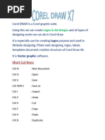 Corel Draw 11 User Guide | PDF | Control Key | Software