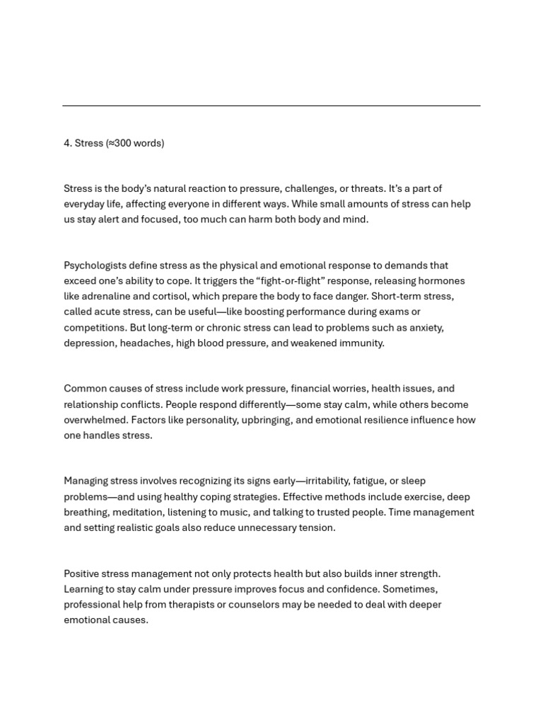 Managing Stress for Better Well-Being | PDF