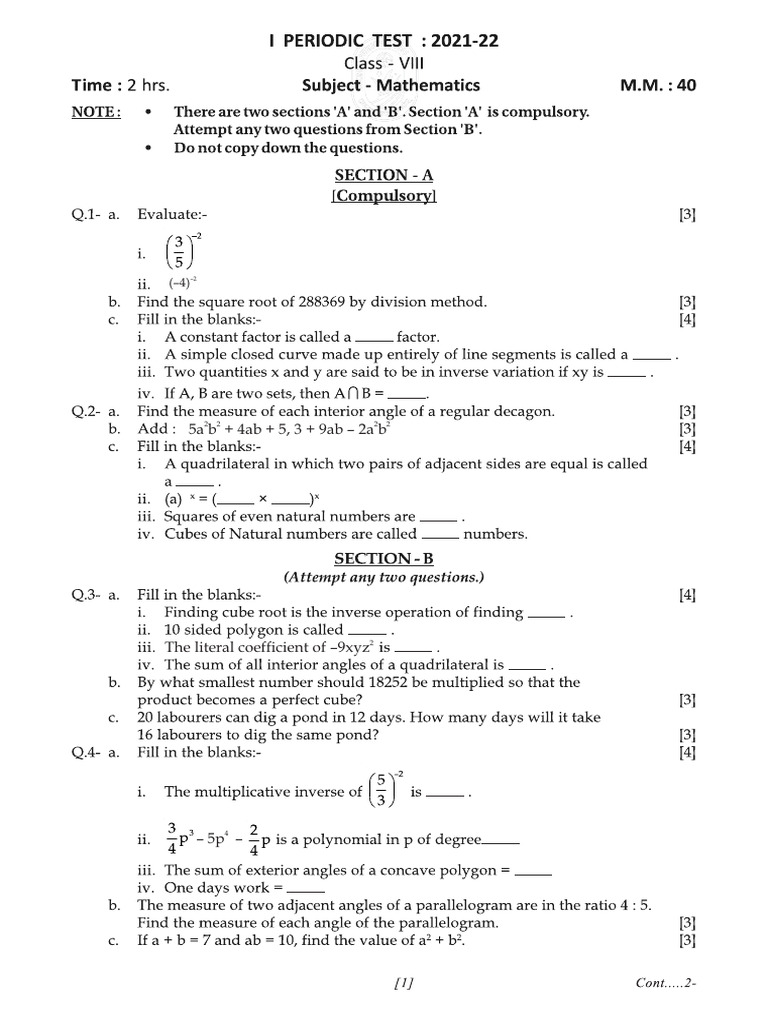8 Mathematics | PDF