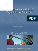 Introduction To The Field of Organizational Behavior