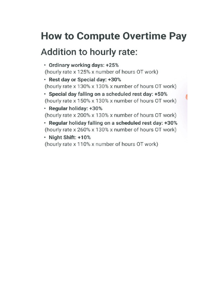 How To Compute Over Time Pay | PDF