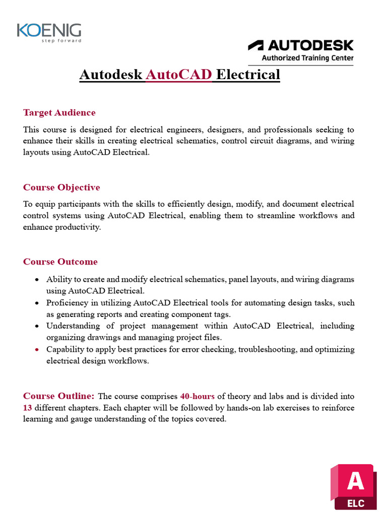 AutoCAD Electrical Course for Engineers | PDF | Electrical Connector ...