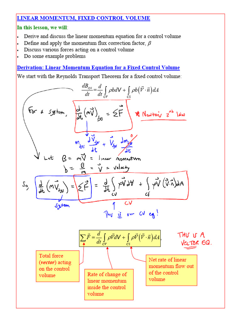 Fluid Mechanics Lesson 06B | PDF | Momentum | Force