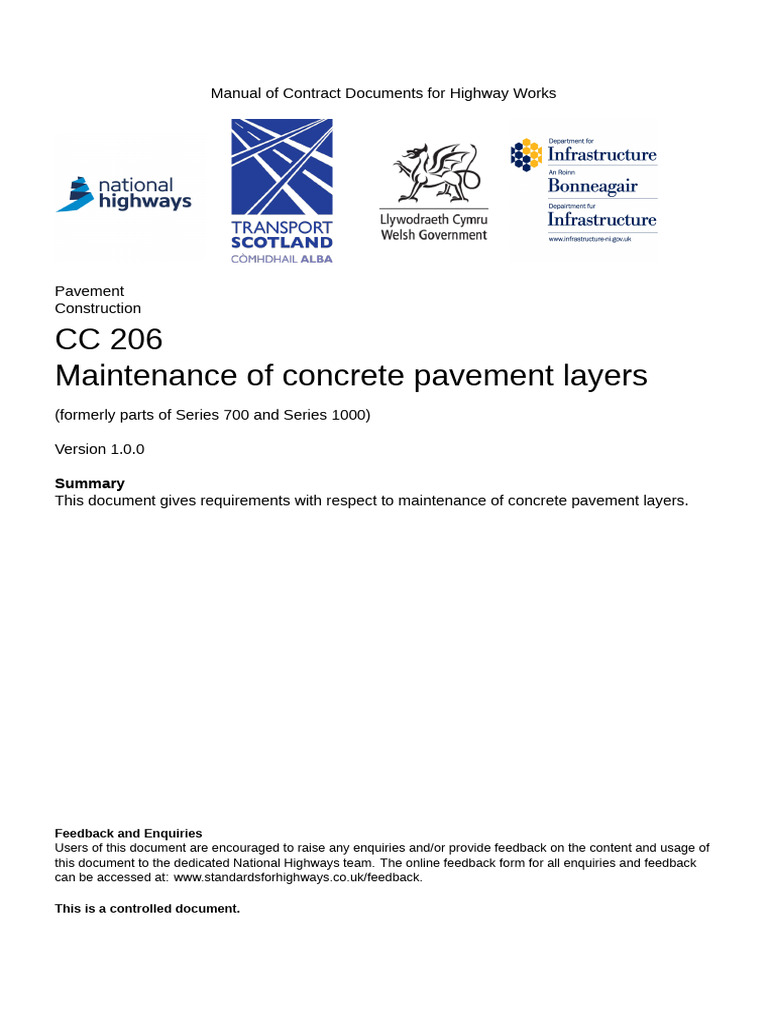 Concrete Pavement Maintenance Guidelines | PDF | Concrete | Road Surface