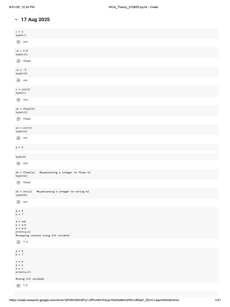 Python Data Types and Operations Guide | PDF | Boolean Data Type ...