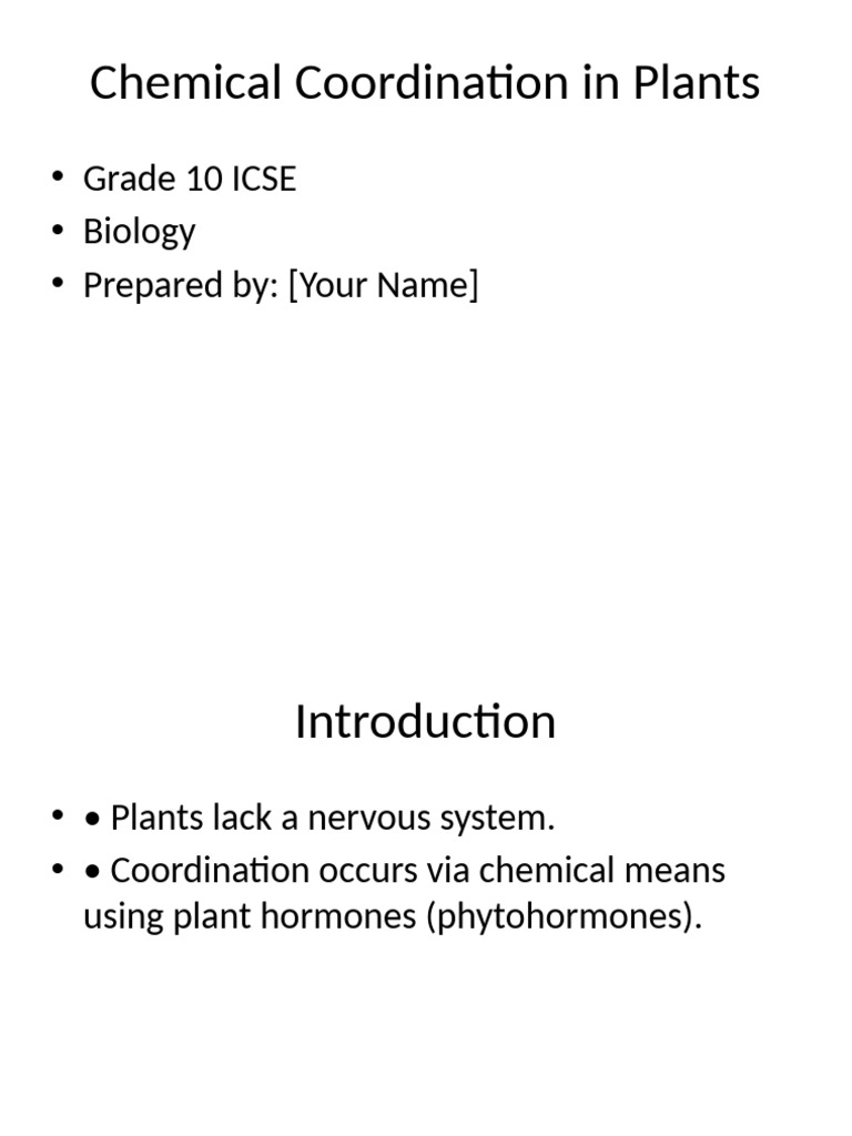 Plant Hormones and Coordination in Biology | PDF | Plant Hormone | Auxin