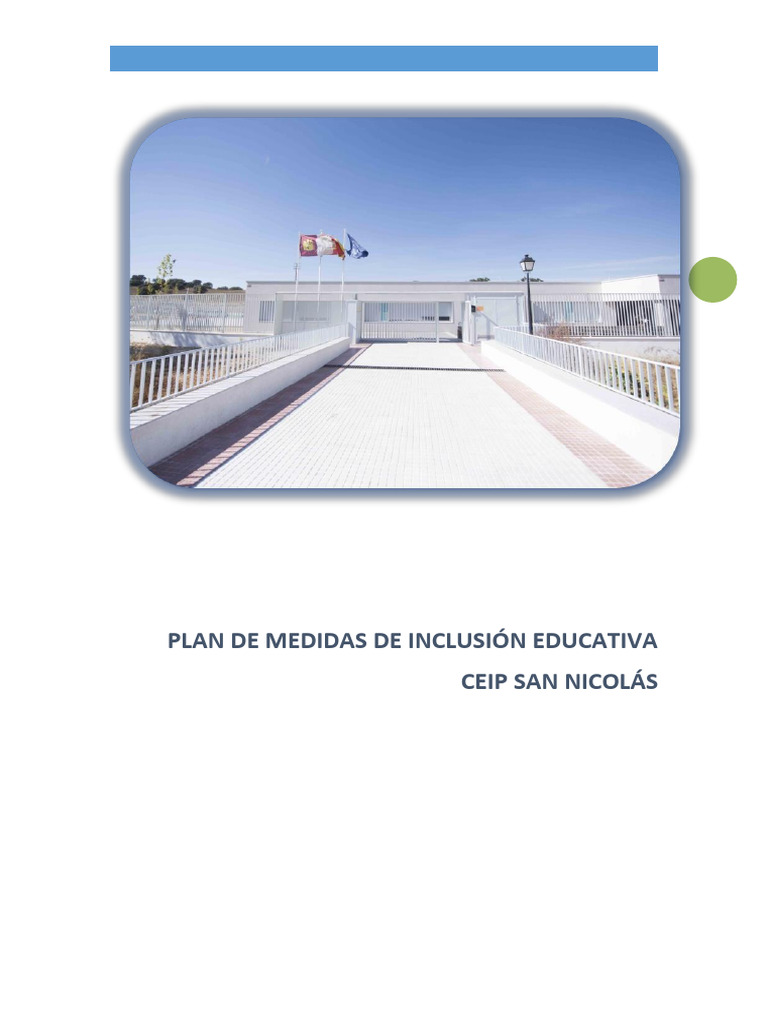 Plan de Medidas de Inclusión Educativa Ceip San Nicolás | PDF ...