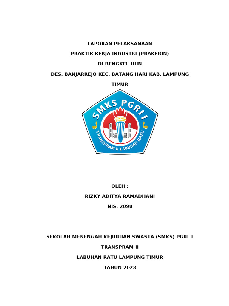 Laporan Prakerin di Bengkel UUN Lampung | PDF