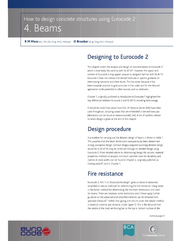 How To Design Concrete Structures Using Eurocode 2 Page 29-32 | PDF