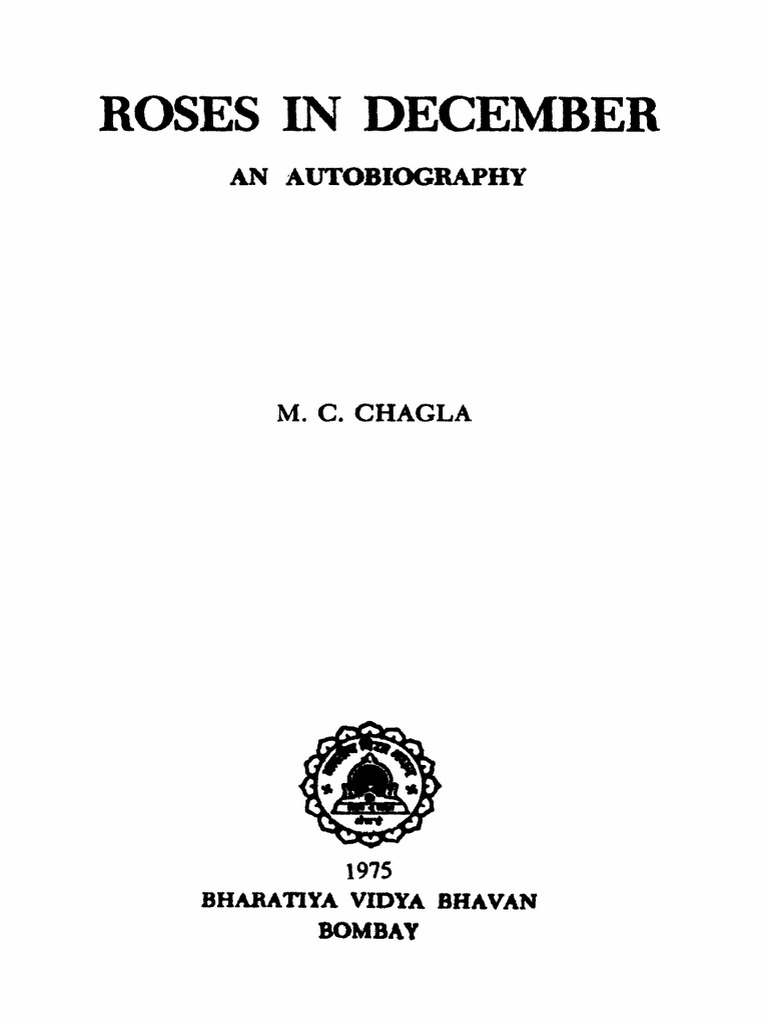 Roses in December MC Chagla | PDF