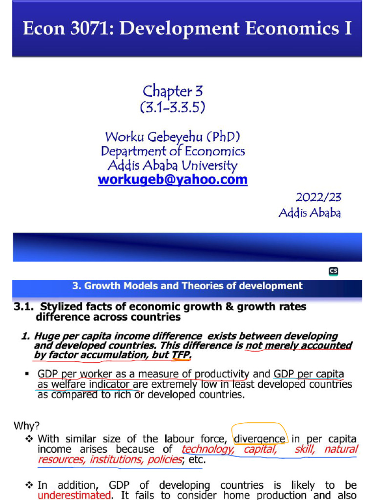 Development Economics | PDF | Economic Growth | Macroeconomics