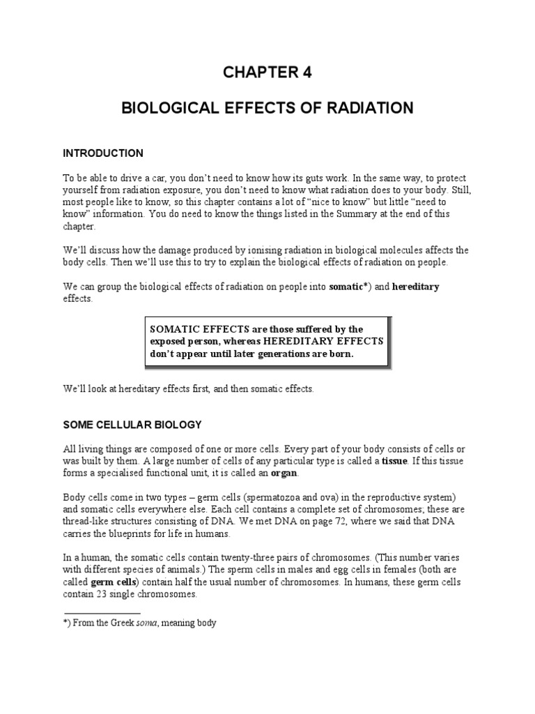 Biological Effects of Radiation Explained | PDF | Absorbed Dose | Acute ...