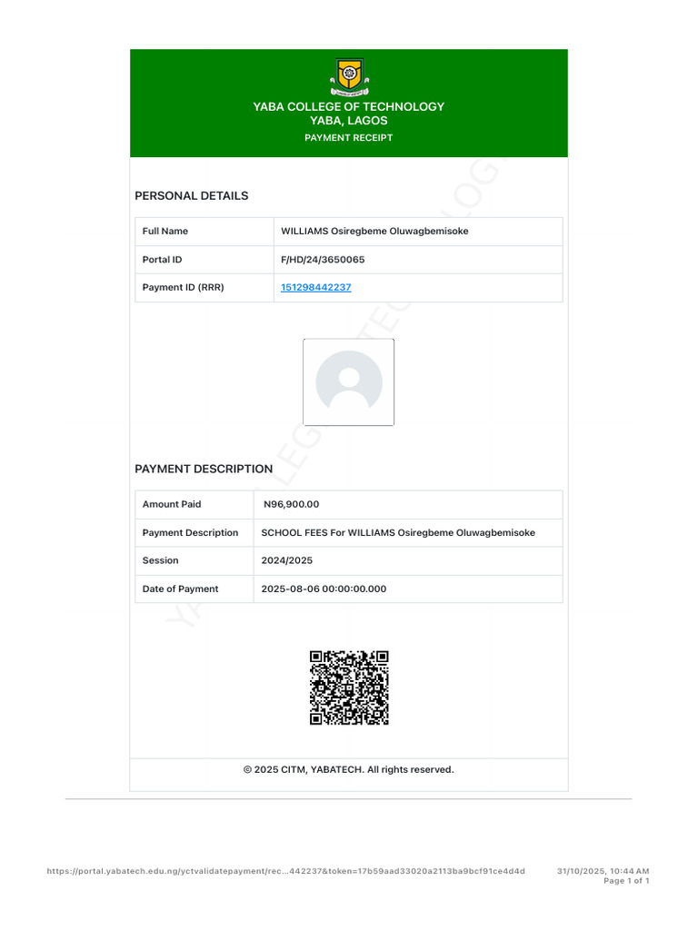 How to Download YABATECH Payment Advice Slip PDF Quickly