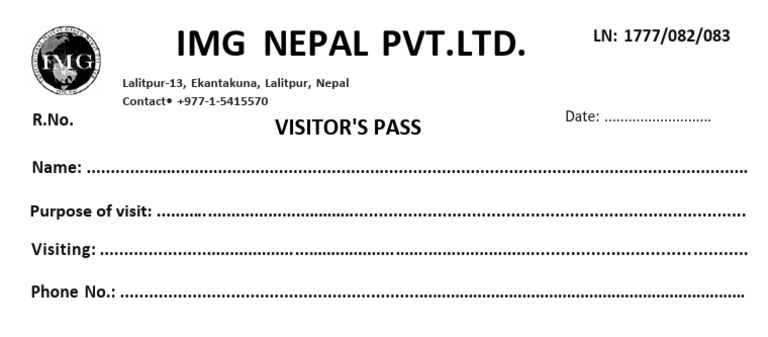 Visitors Pass | PDF