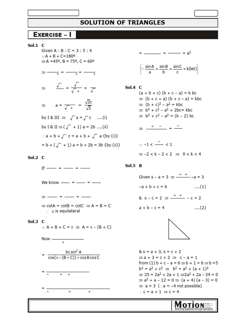 Exercise 1 | PDF | Elementary Geometry | Triangle Geometry