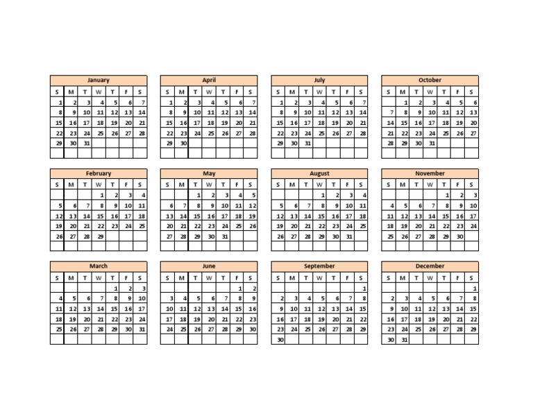 Monthly Calendar Overview | PDF