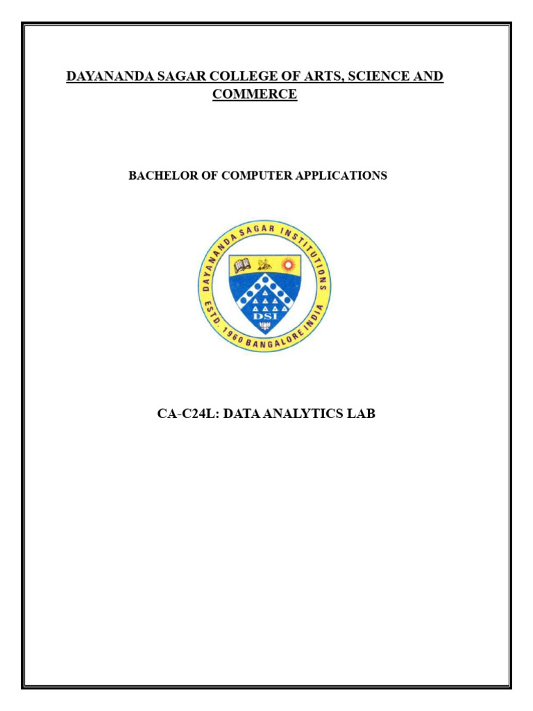 Data Analytics Lab Guide: Excel & Python | PDF | Mean Squared Error ...
