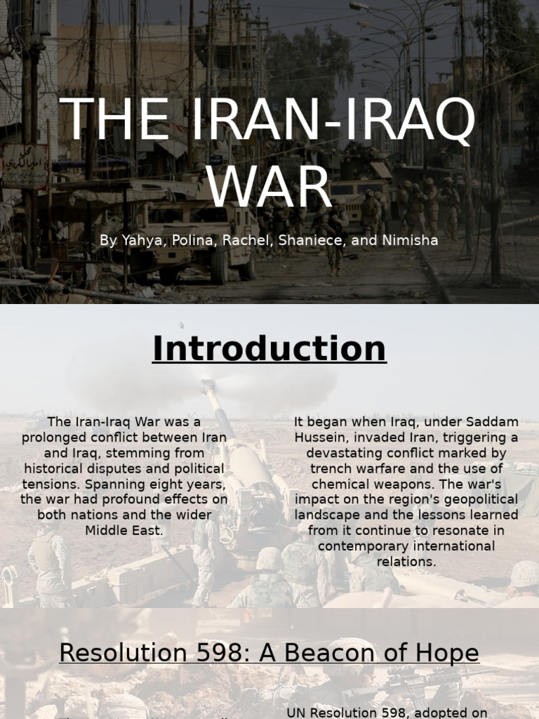 Iran-Iraq War and Resolution 598 Insights | PDF | Ceasefire | Iraq