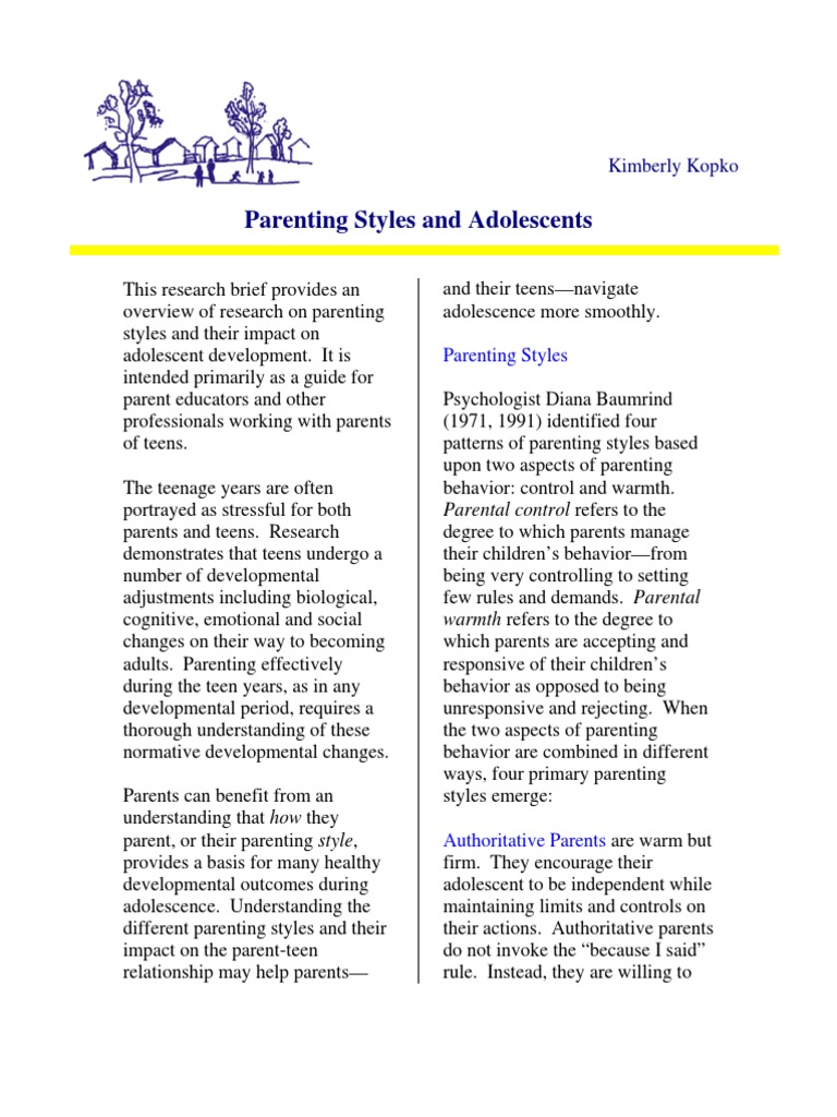 Adolescent Parenting Styles