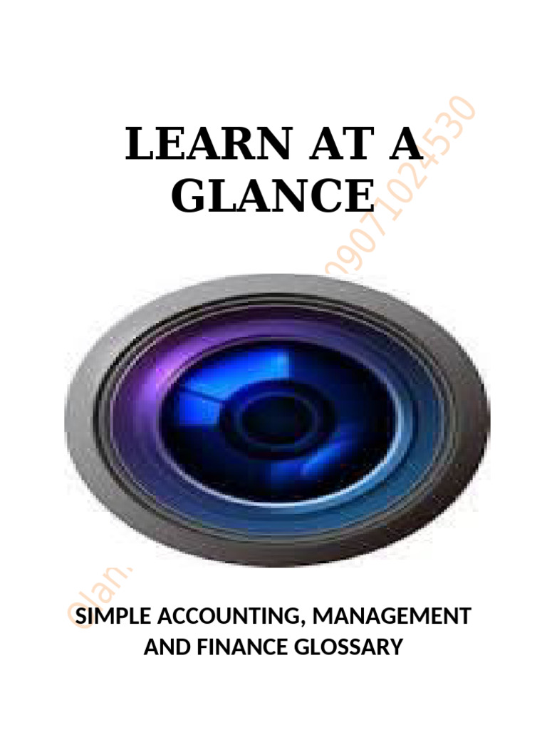 Simple Accounting & Finance Glossary | PDF | Debits And Credits ...