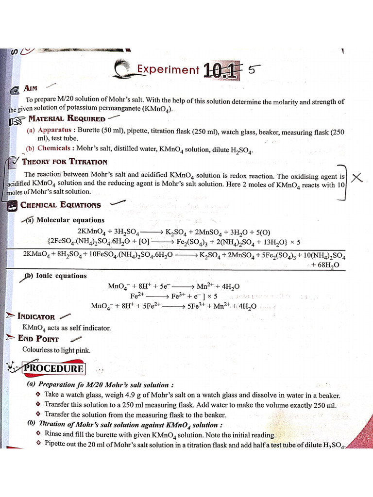 Chem Expt 6 | PDF