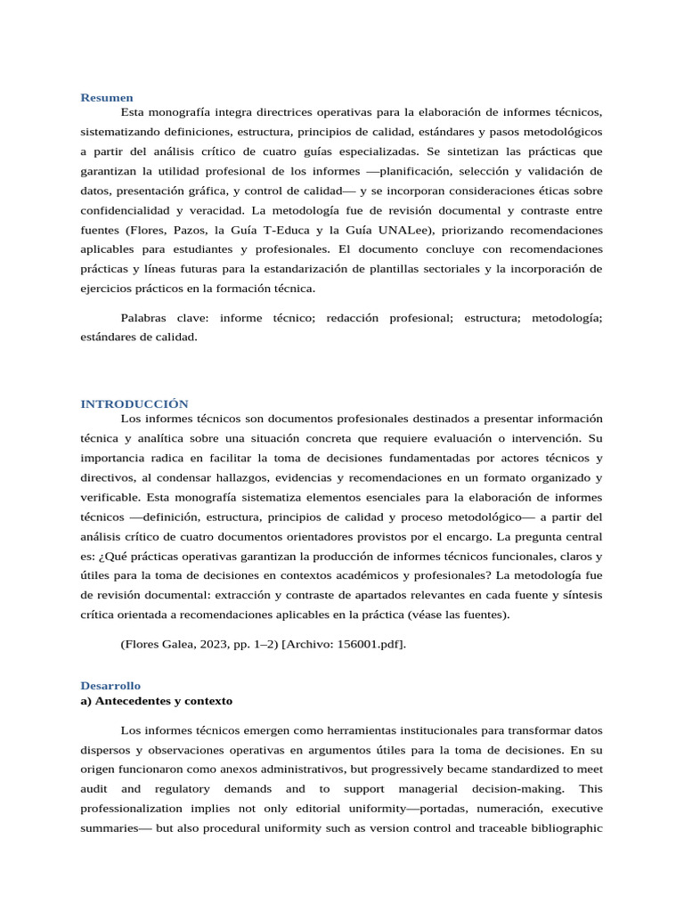Guía para Elaborar Informes Técnicos | PDF | Aprendizaje | Cognición