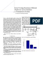 Analysis of Tower Footing Resistance Effected Back Flashover Across Insulator in A Transmission System