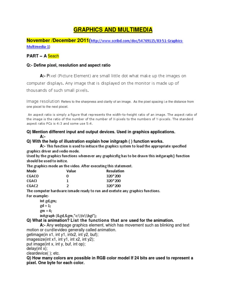 Understanding Graphics and Multimedia Concepts | PDF | File Format ...