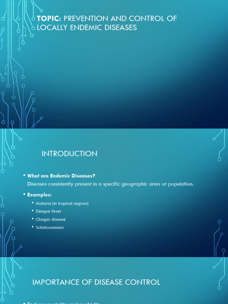 Prevention and Control of Locally Endemic Diseases | PDF