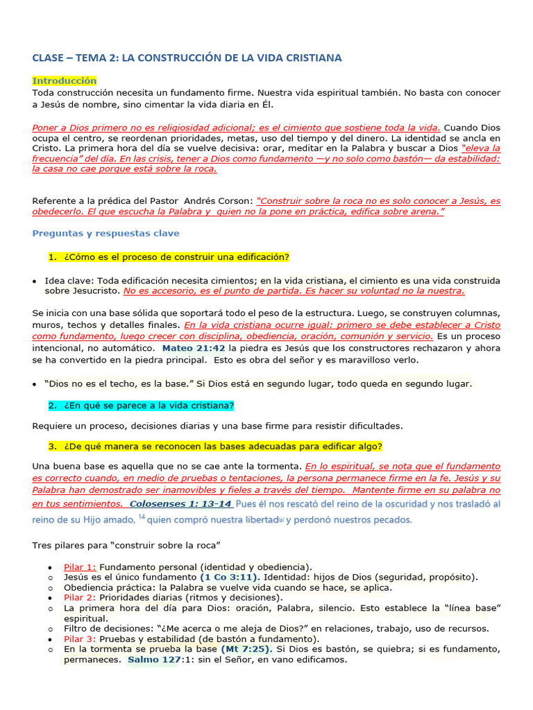 Fundamentos de la Vida Cristiana | PDF | Cristo (título) | Jesús