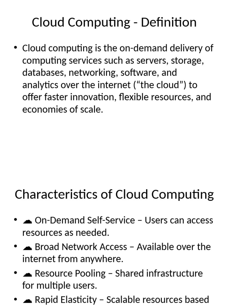 Understanding Cloud Computing Basics | PDF