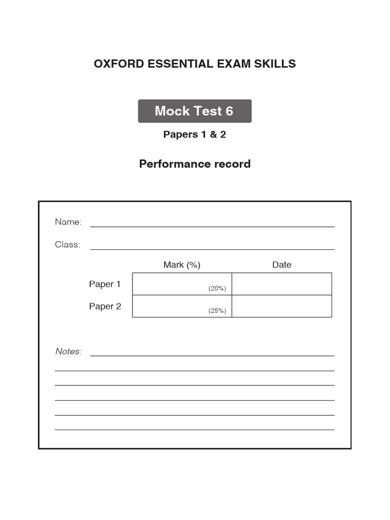 Oxford Exam Skills Mock Test 6 | PDF | Linguistics